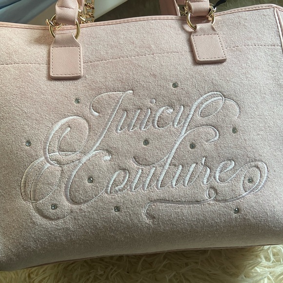 Baby pink juicy couture embroidered bag - Picture 3 of 4
